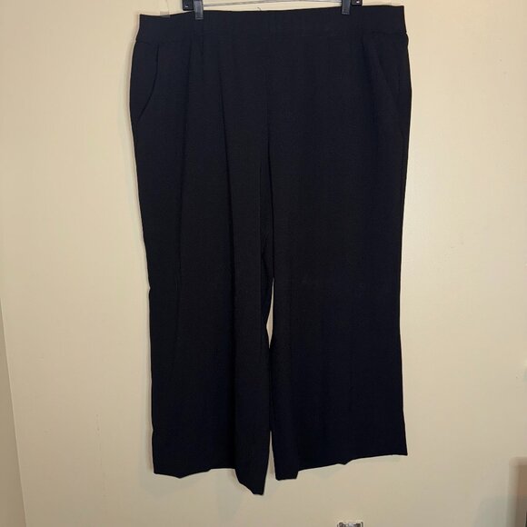 Lane Bryant Wide Leg Slack Black Plus Size 22/24 - Picture 2 of 9